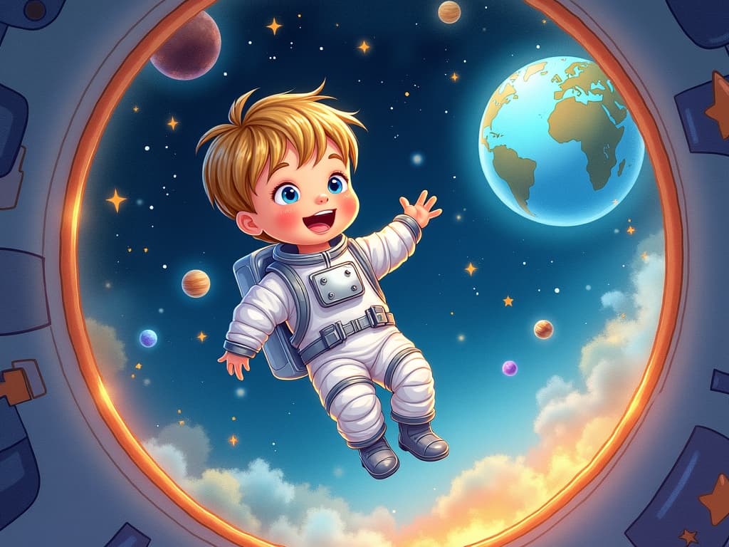 Illustration from Steve's Rocket Ship Takes Off